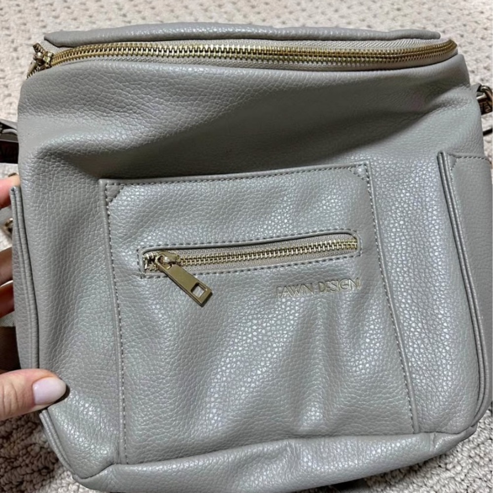 Fawn Design Gray Backpack Diaper Bag